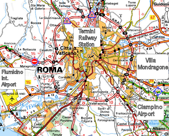 Rome Area Map